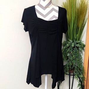 Dynamite Black Corrugated Chest Top